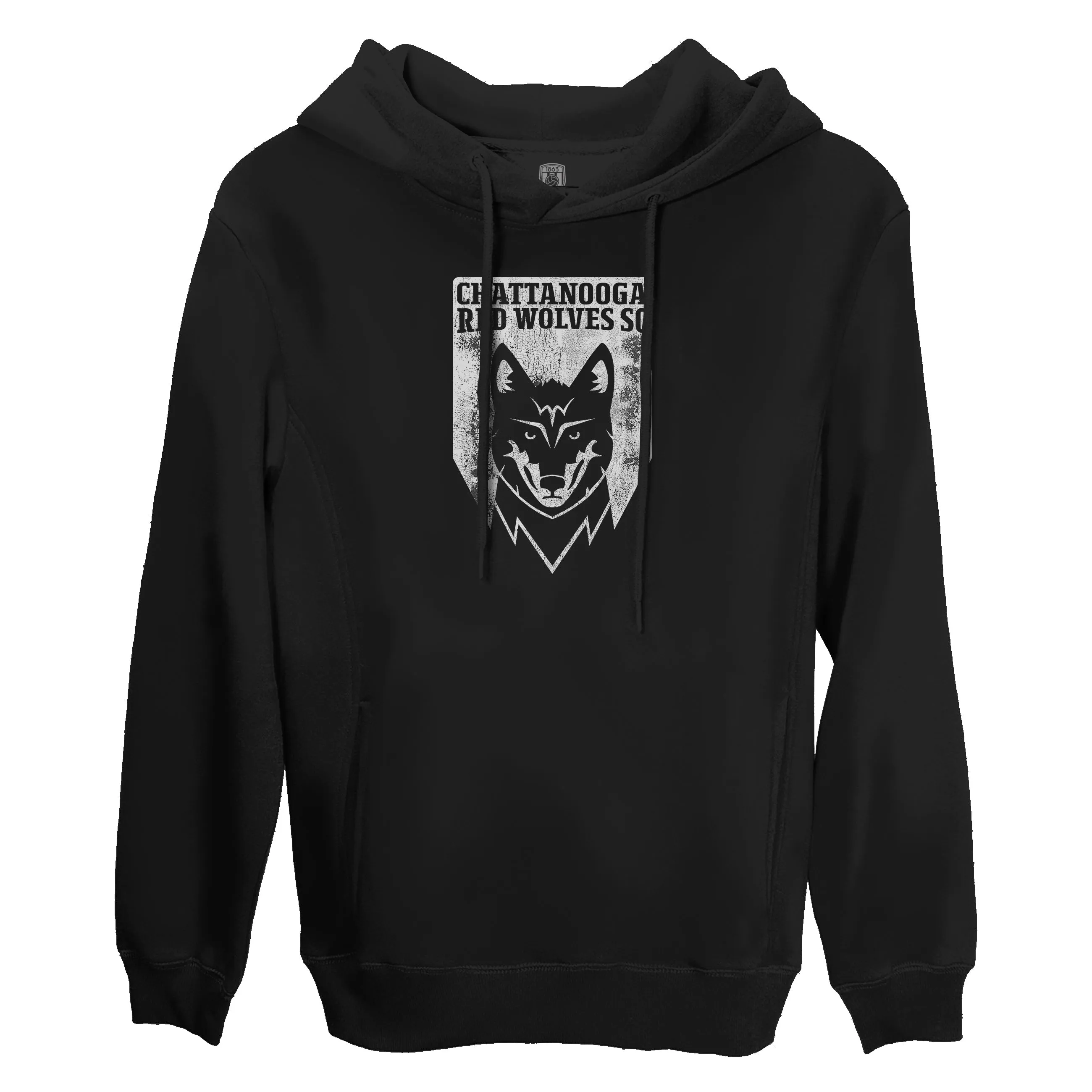 Chattanooga Red Wolves SC Mono Badge Fleece Pullover Hoodie - Black