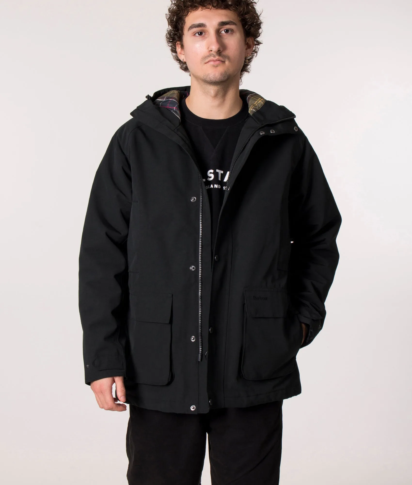 Check Hooded Bedale Winter Jacket