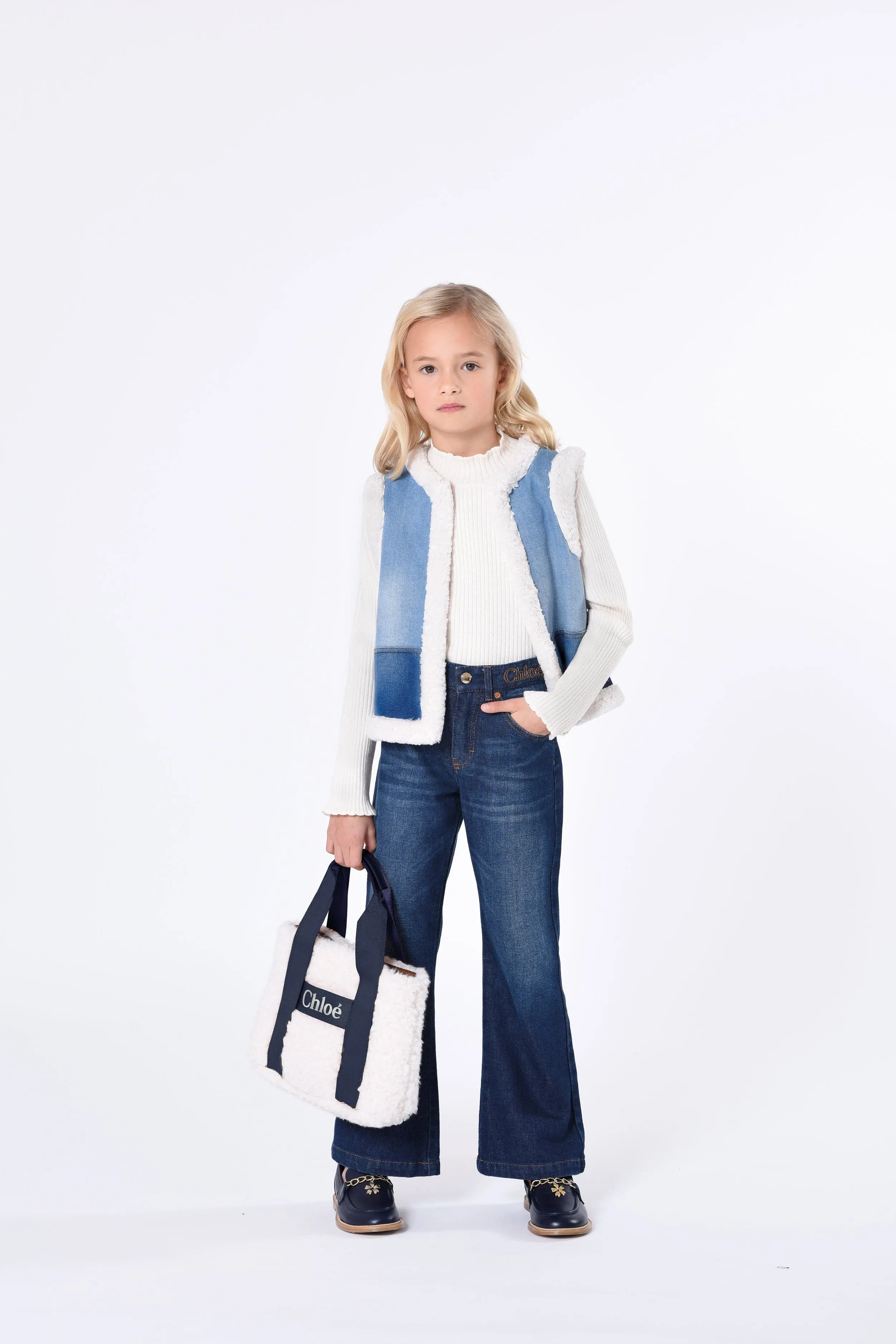 Chloé Girls Denim Jeans in Blue