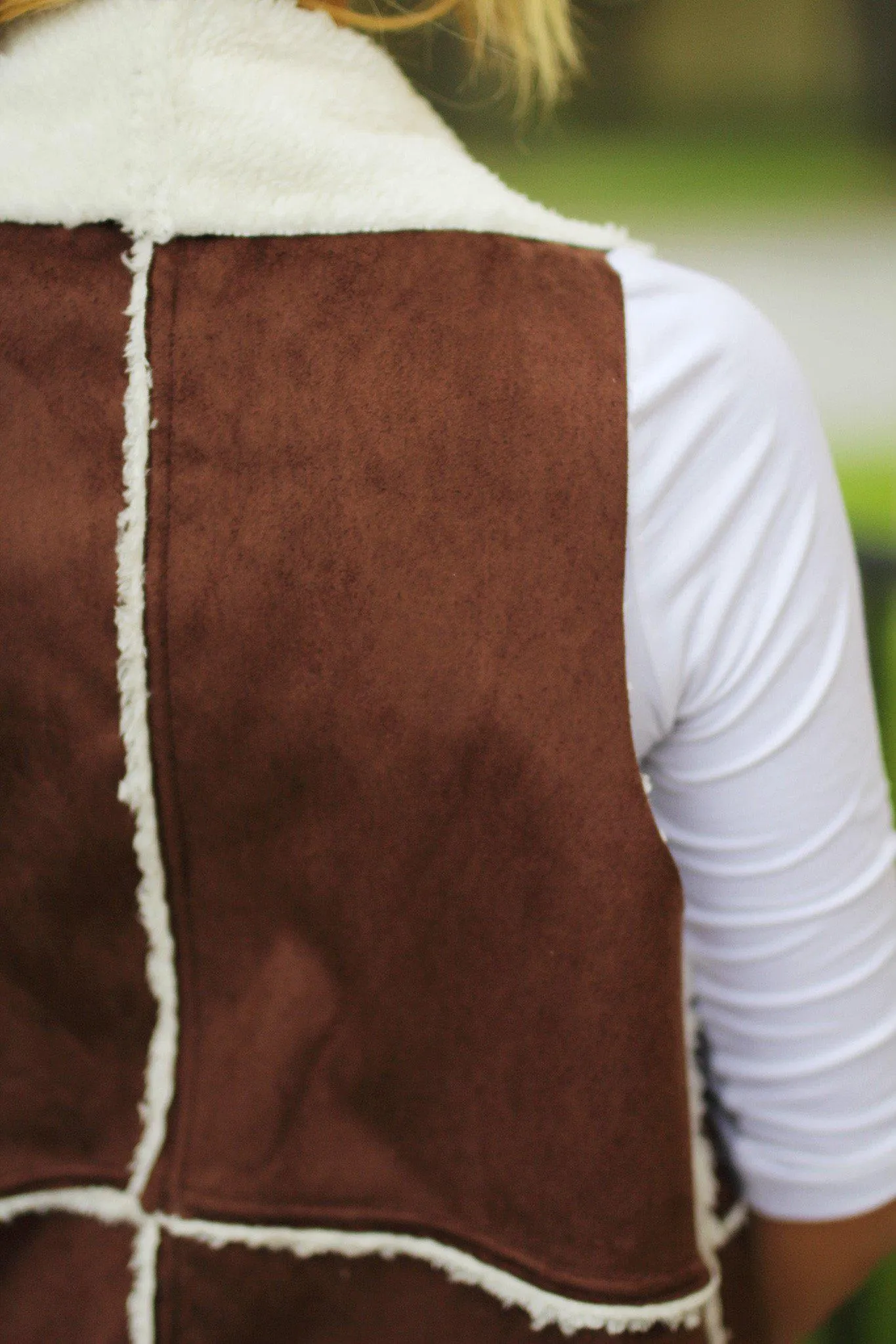 Chocolate Faux Fur Vest