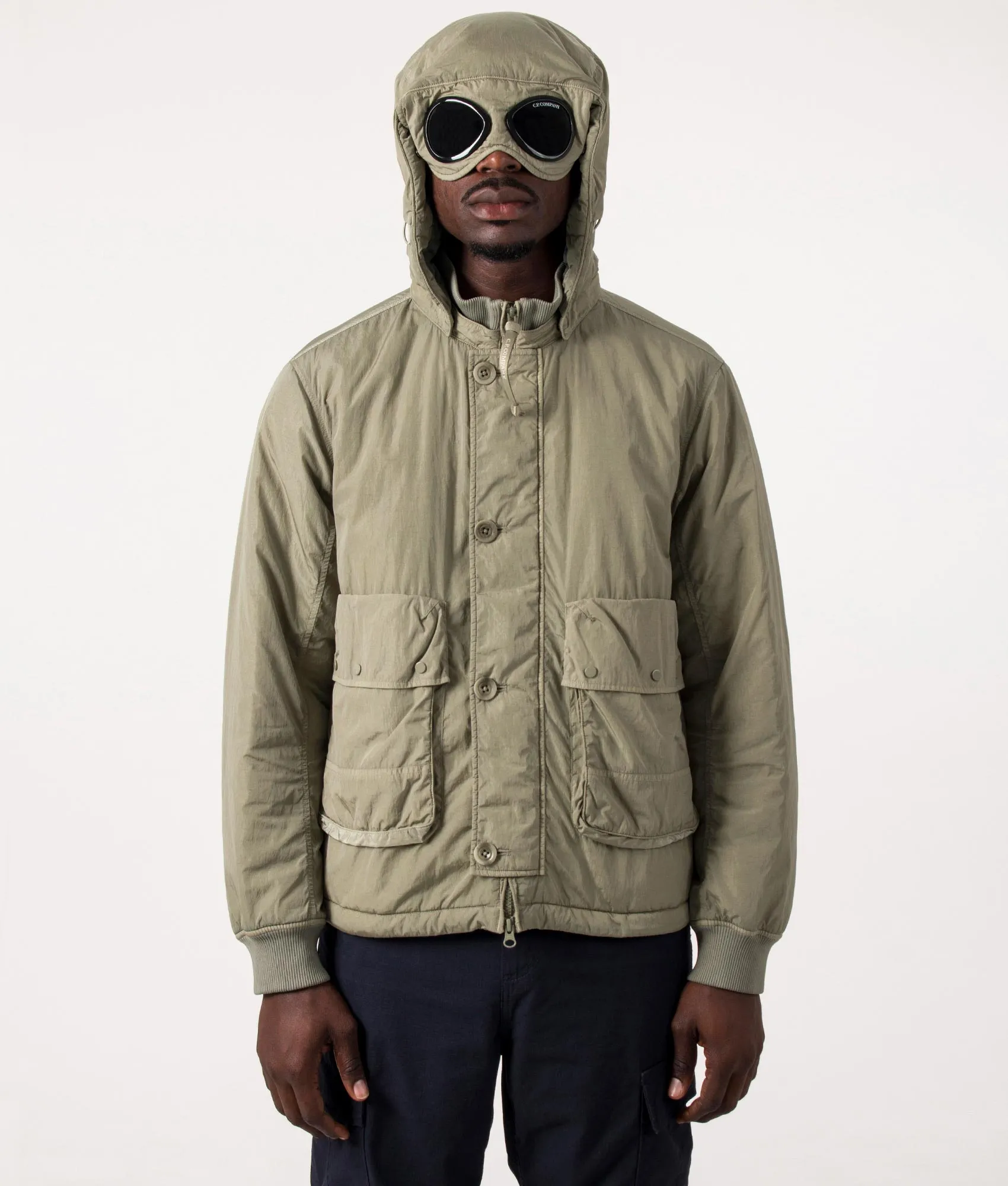 Chrome-R Goggle Lens Bomber Jacket