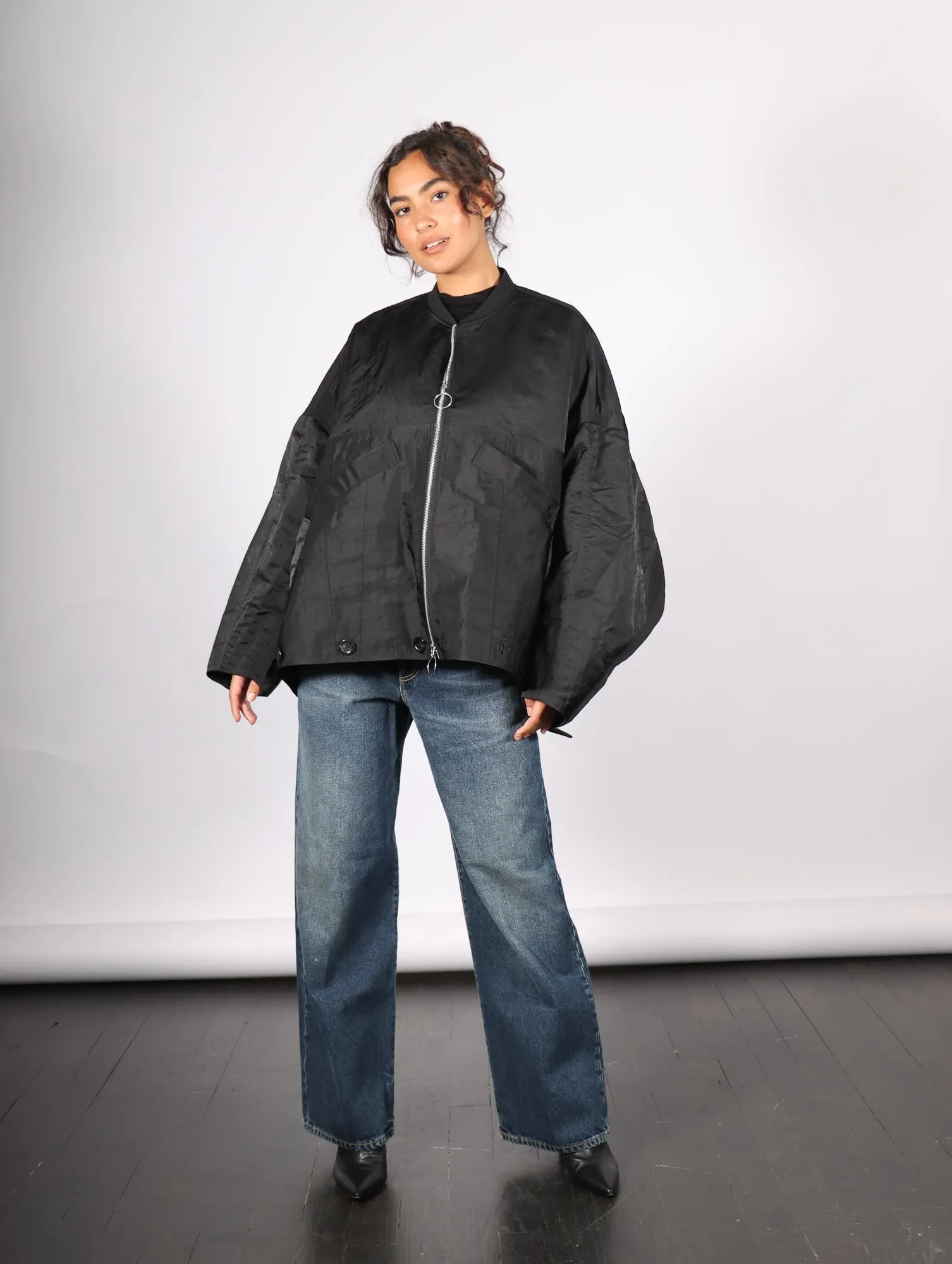 Convertible Jacket in Black by Dawei