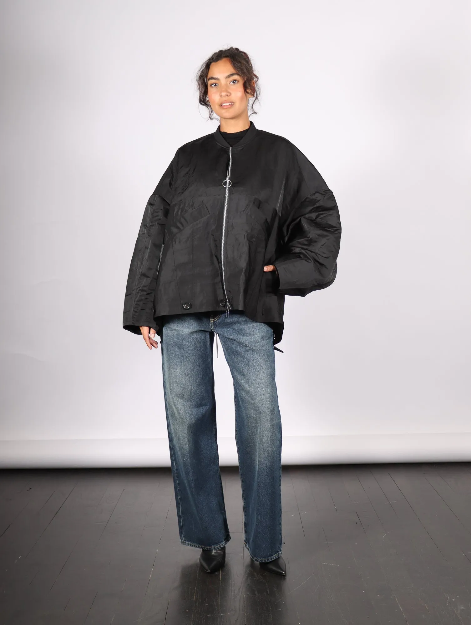 Convertible Jacket in Black by Dawei