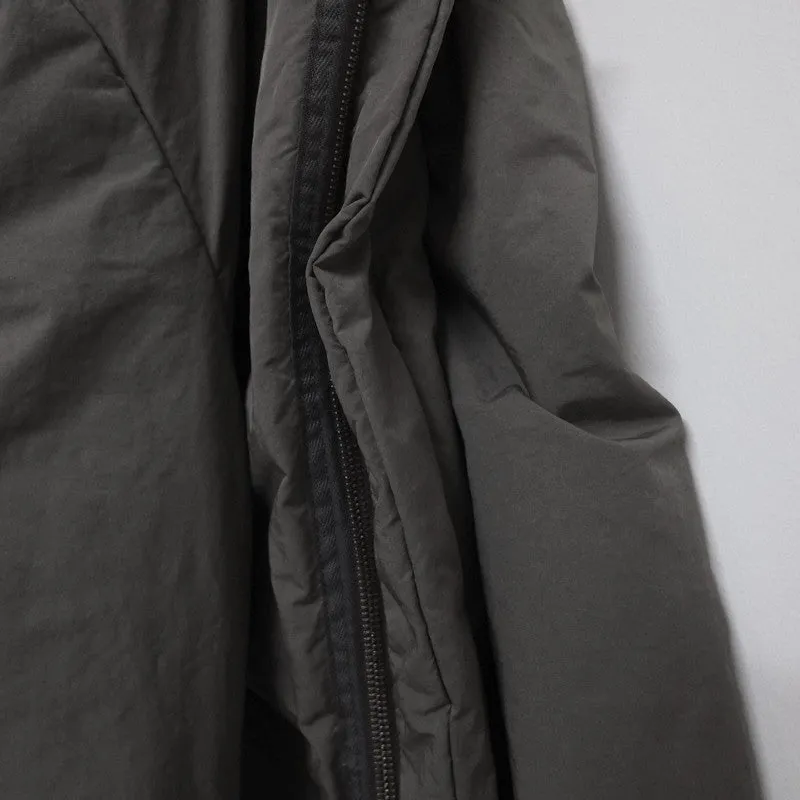 covered placket bomber jacket