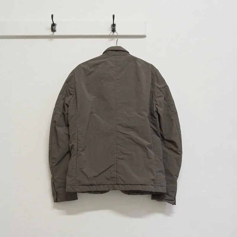 covered placket bomber jacket