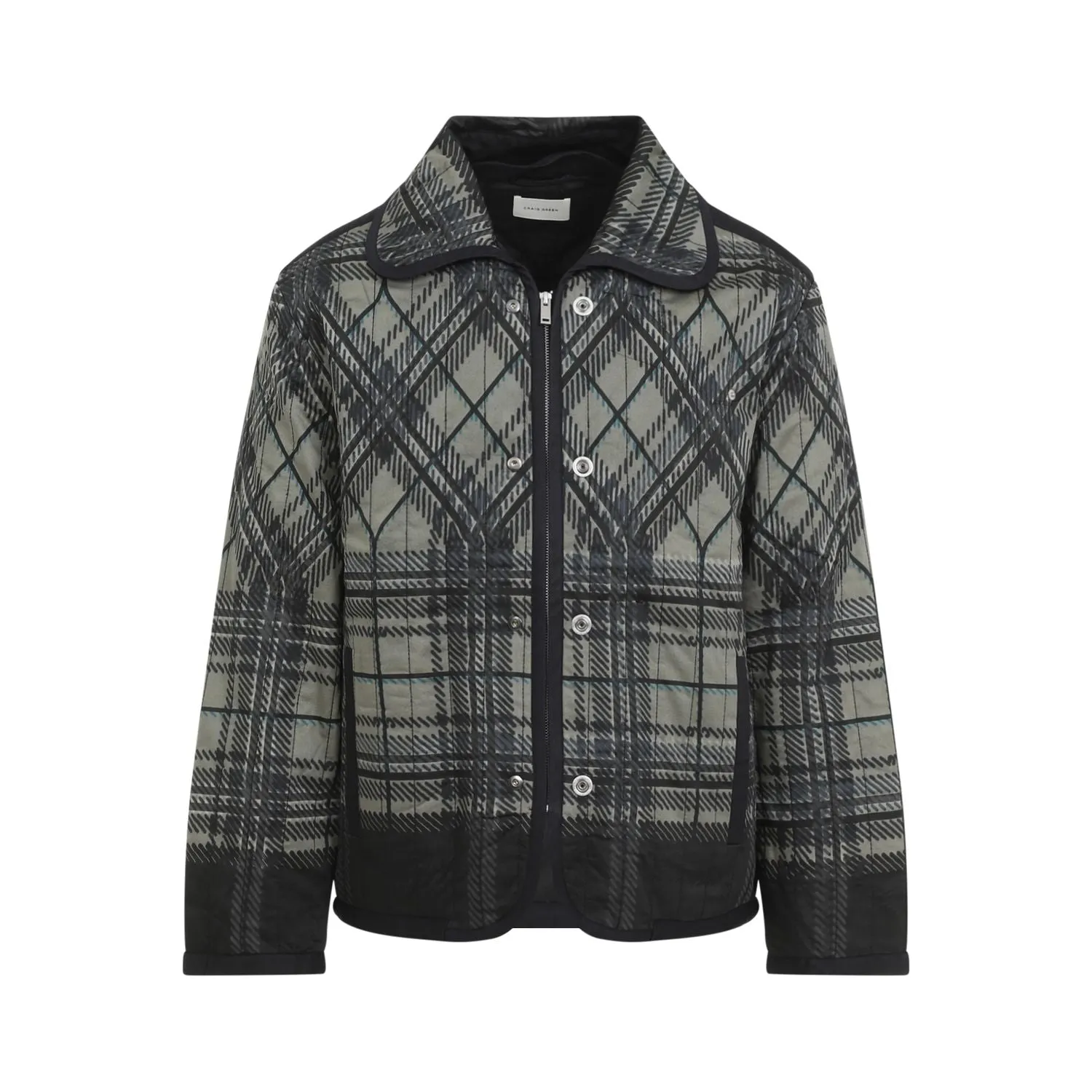 CRAIG GREEN Quilted Plaid Fade Jacket