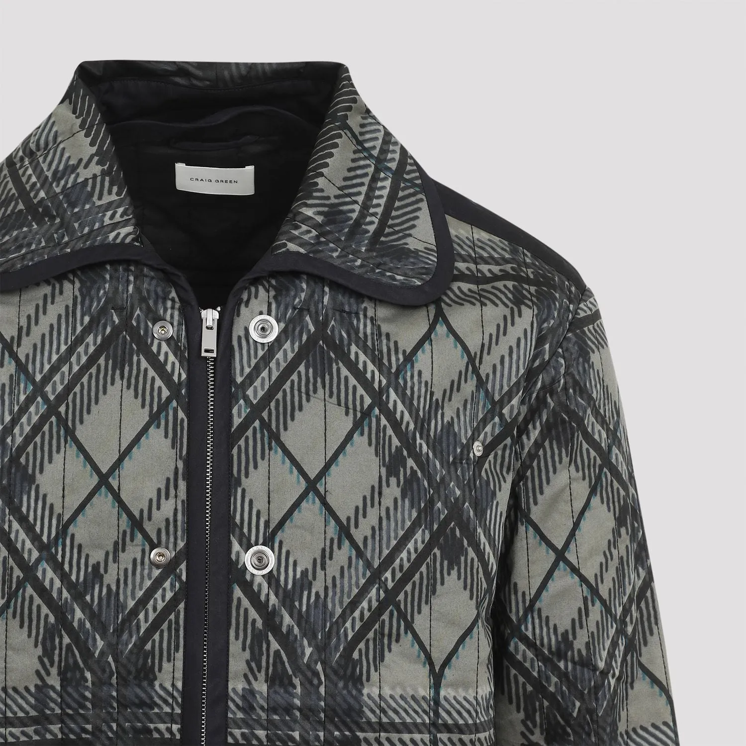 CRAIG GREEN Quilted Plaid Fade Jacket