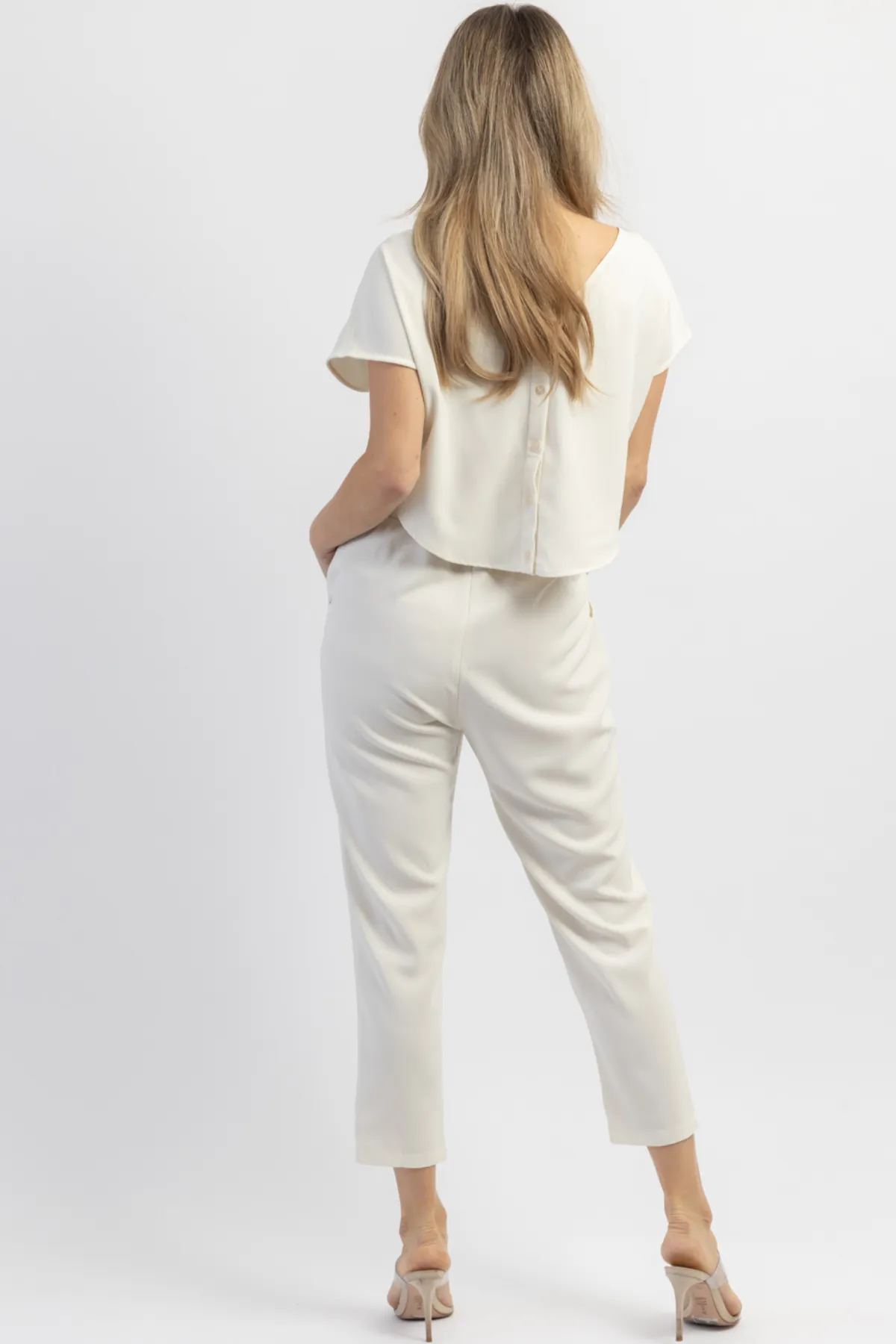 CREAM TOP   BOTTOM JOINT JUMPSUIT *BACK IN STOCK*