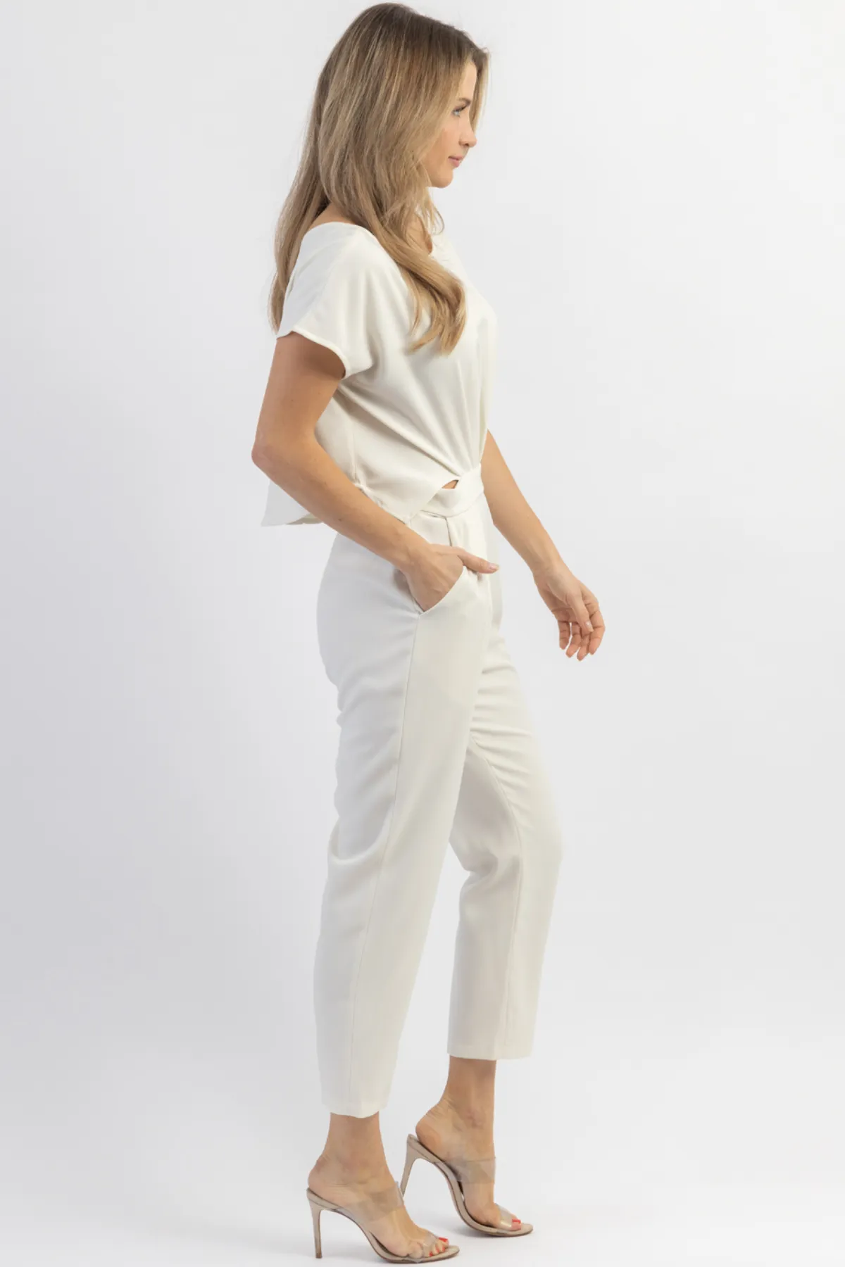 CREAM TOP   BOTTOM JOINT JUMPSUIT *BACK IN STOCK*