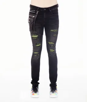 CULT PUNK MOTO IN ONYX BLACK JEANS