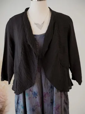 Cut-Loose Ruffle Jacket Black