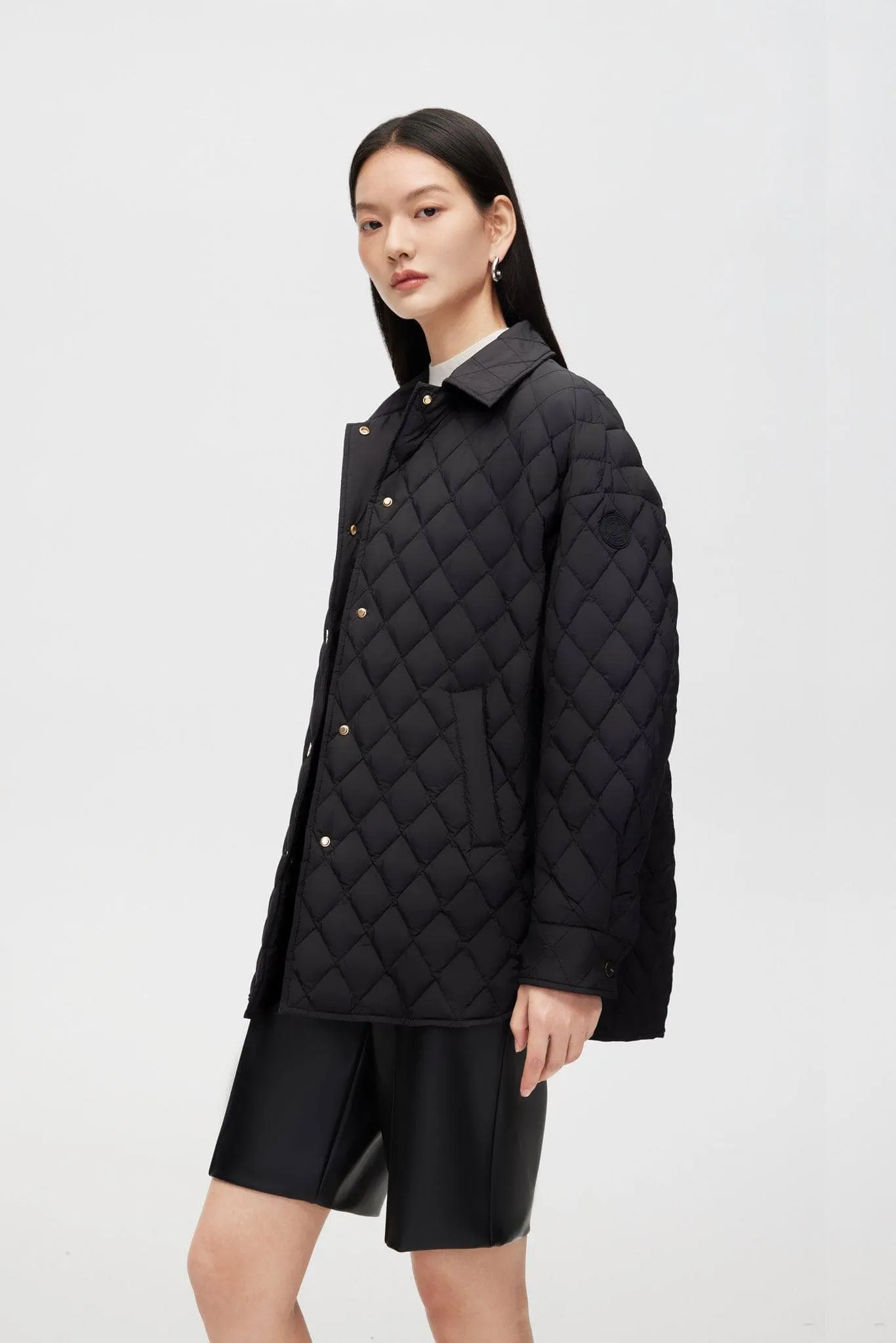 Diamond Quilted Down Jacket