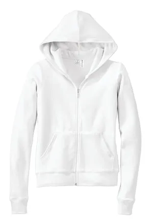 District Threads - Ladies Velour Fitted Full Zip Hoodie.  DT219