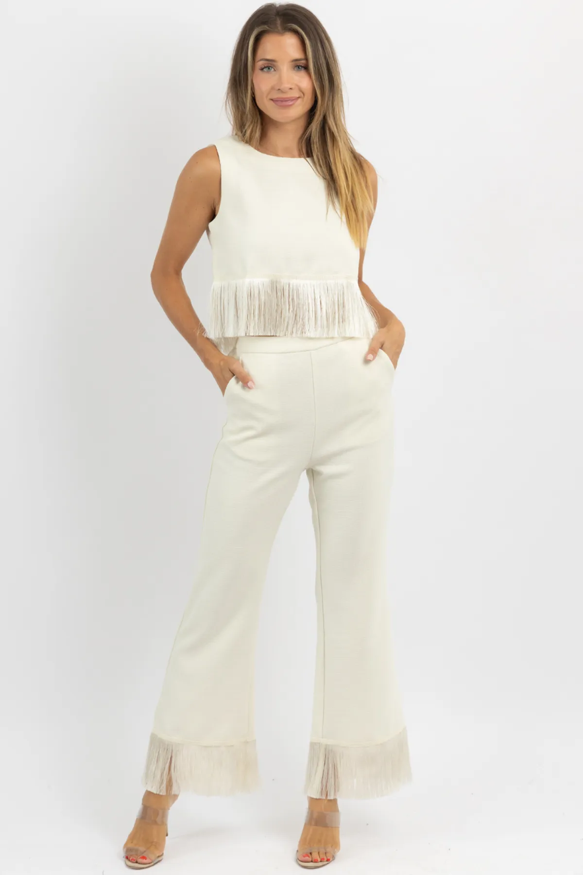 ELECTRIC FEEL CREAM TASSEL SET *BACK IN STOCK*