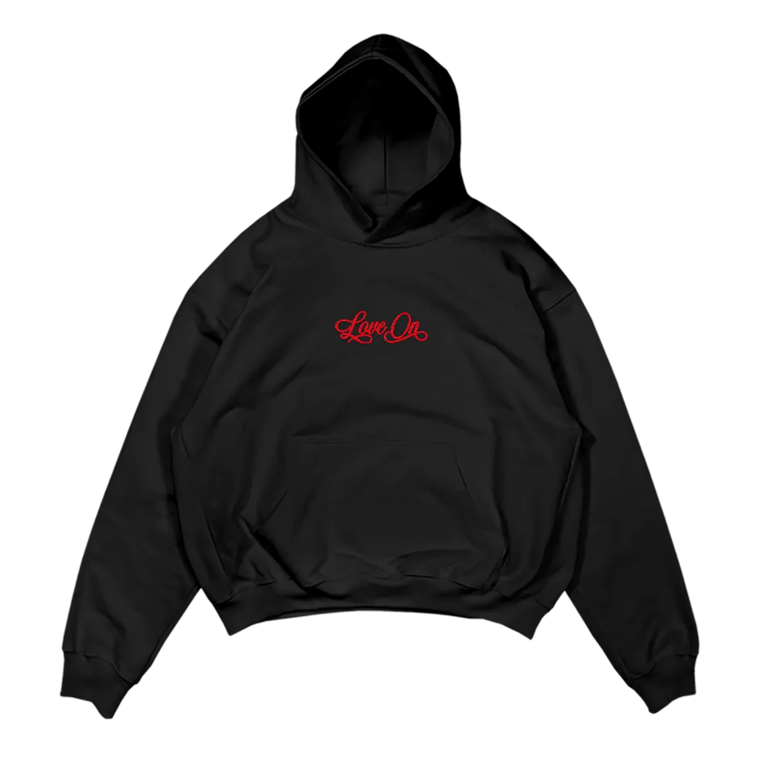 Embroidered Love On Hoodie