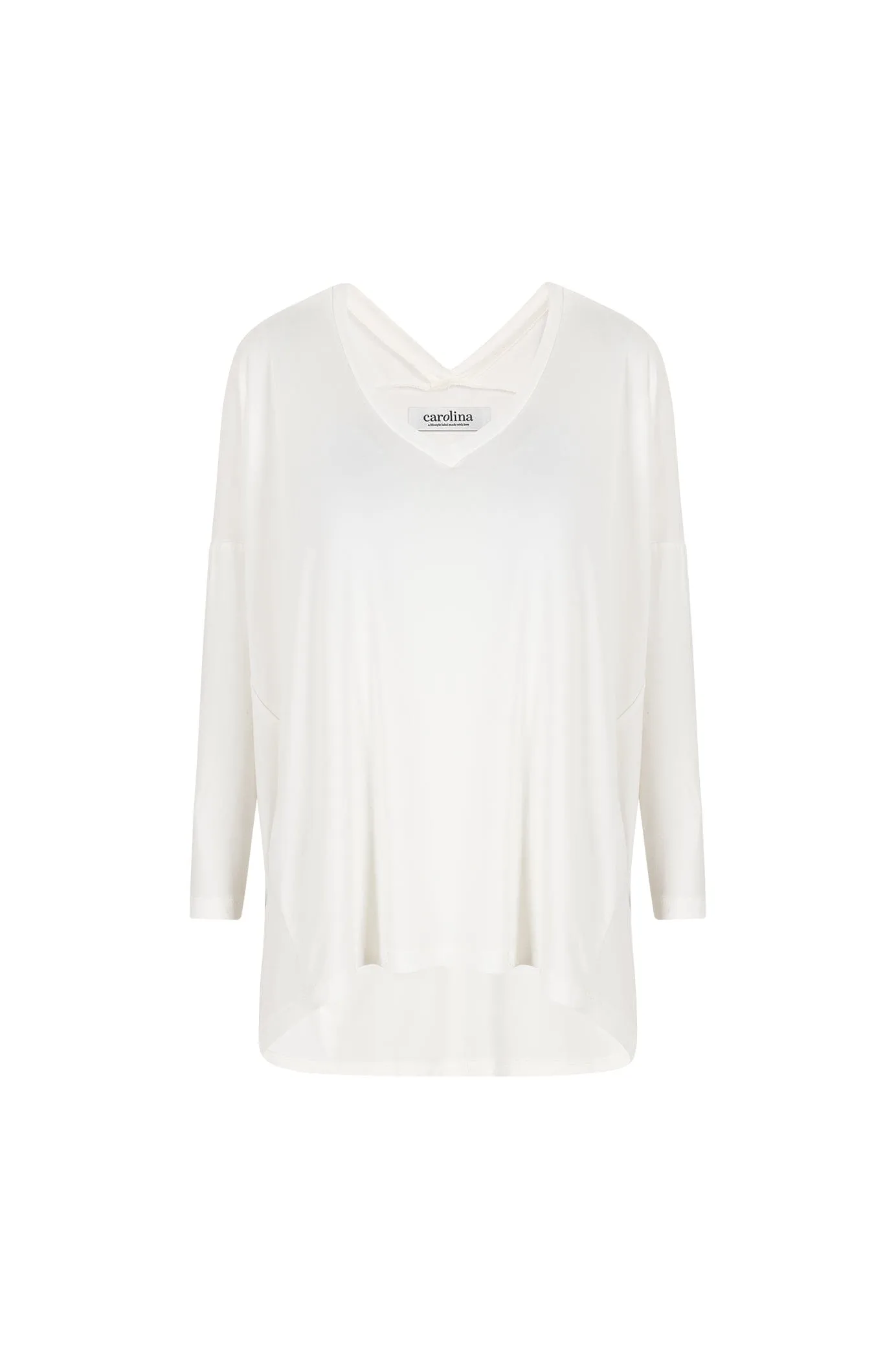 Erica Essential Long Sleeve Top Ivory