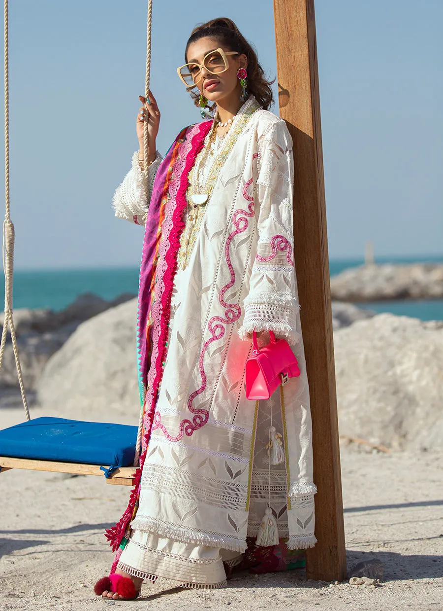 Farah Talib Aziz Luxury Lawn Collection 2022 – Rio Ivory