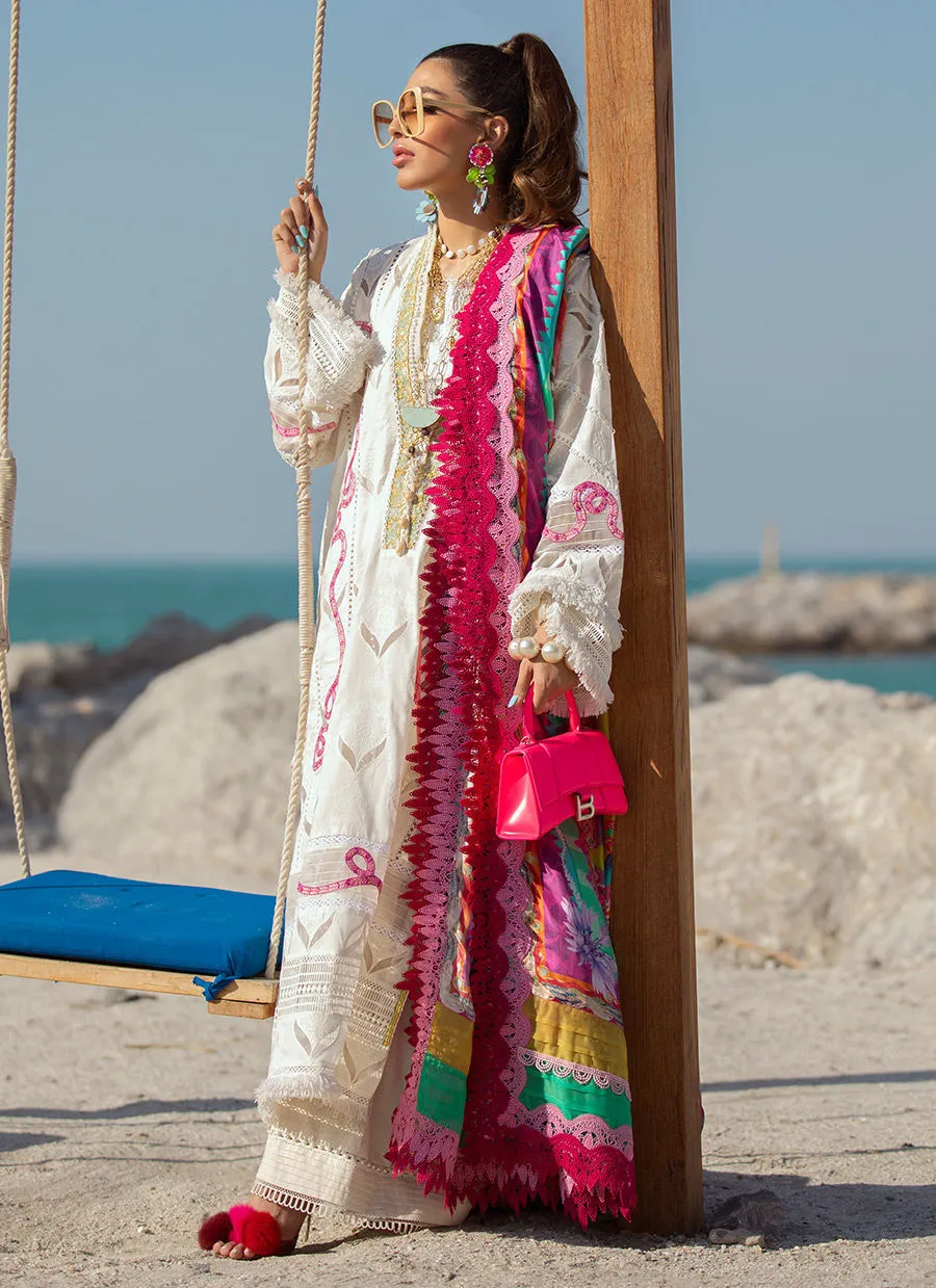 Farah Talib Aziz Luxury Lawn Collection 2022 – Rio Ivory