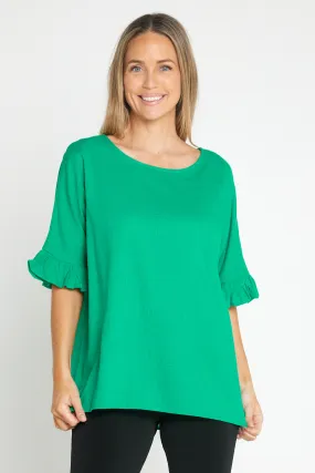 Farrah Linen Top - Jade