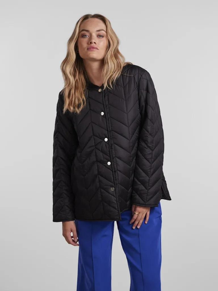 Fawn Short Quilted Jacket - Black