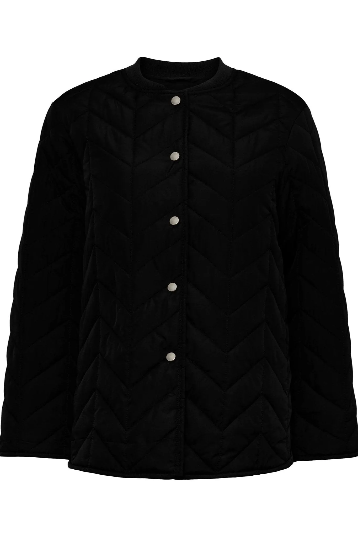 Fawn Short Quilted Jacket - Black