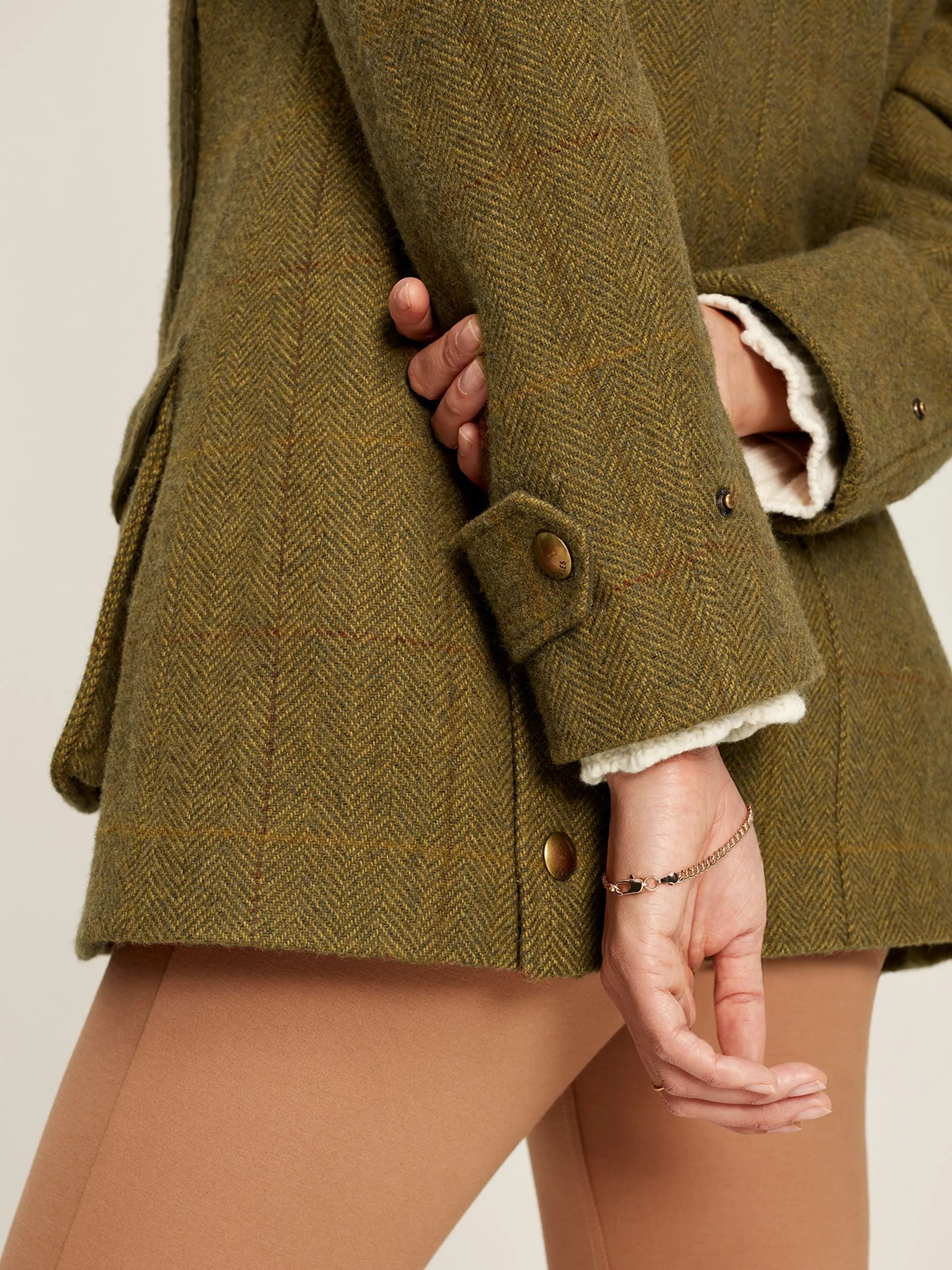 Fieldcoat Luxe Tweed Jacket With Removable Gilet - Green Tweed