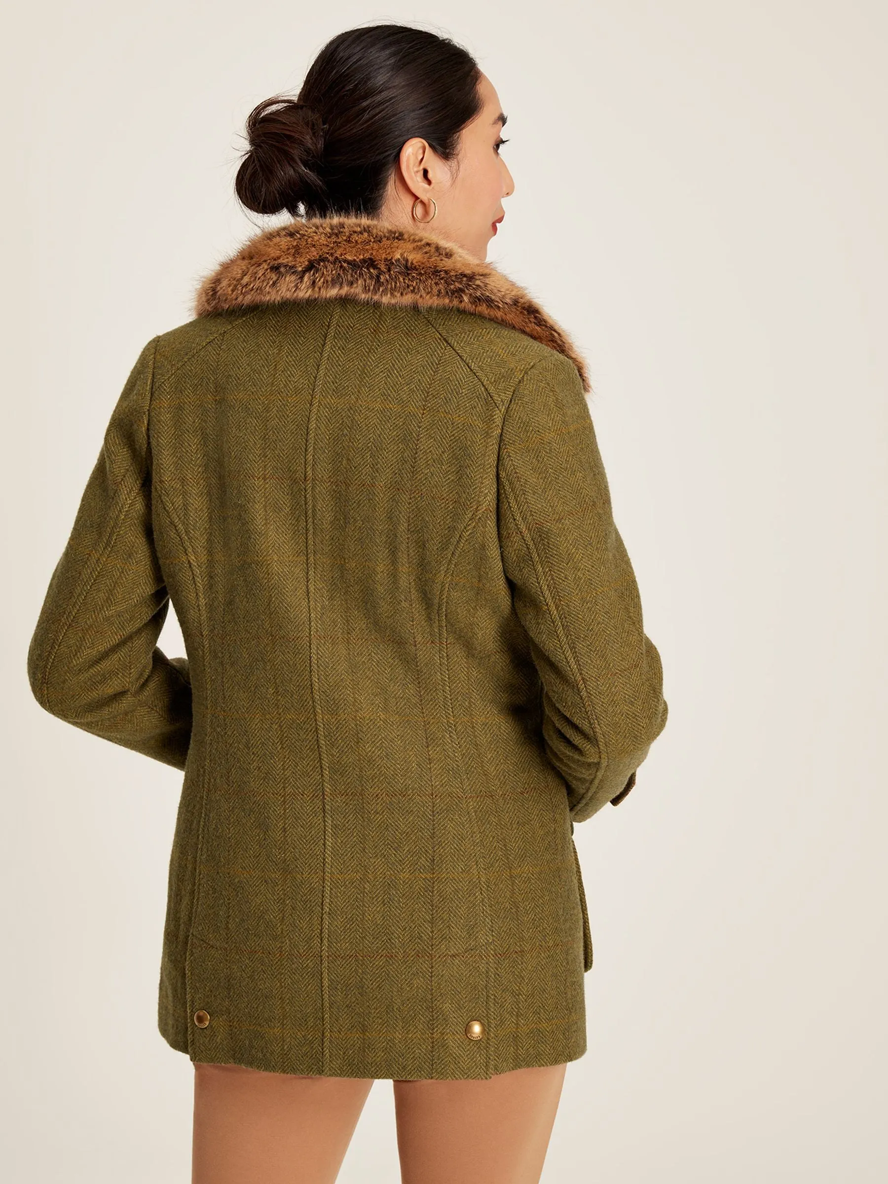 Fieldcoat Luxe Tweed Jacket With Removable Gilet - Green Tweed