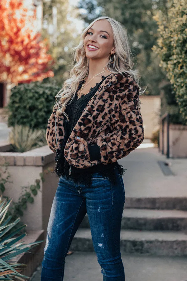 Forever On My Heart Plush Leopard Jacket