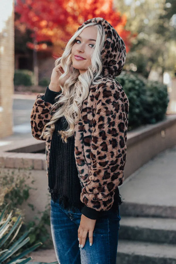 Forever On My Heart Plush Leopard Jacket