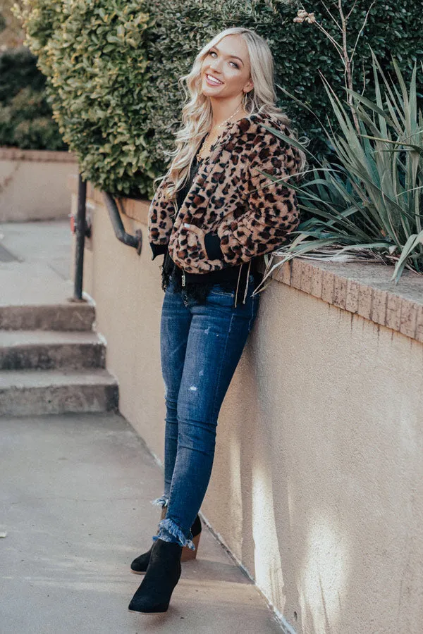 Forever On My Heart Plush Leopard Jacket