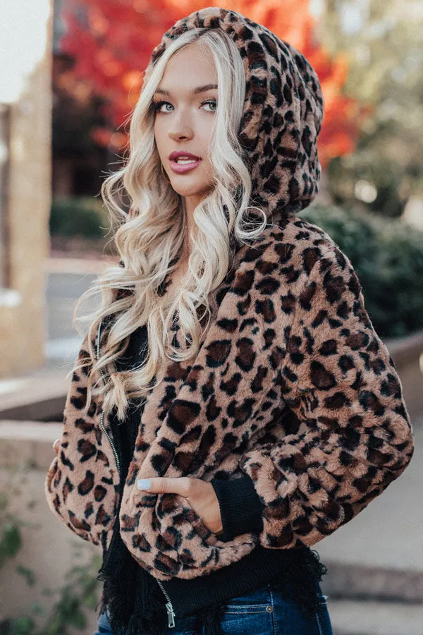 Forever On My Heart Plush Leopard Jacket