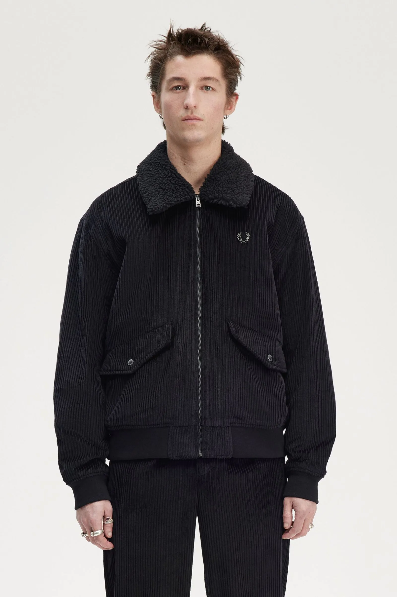 Fred Perry Removable Collar Cord Bomber Jacket