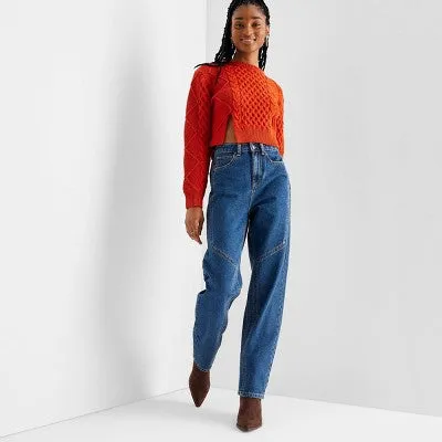 Future Collective with Reese Womens Plus Relaxed Fit Straight Leg Denim Pants