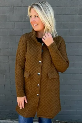 Golden Brown Quilted Jacket