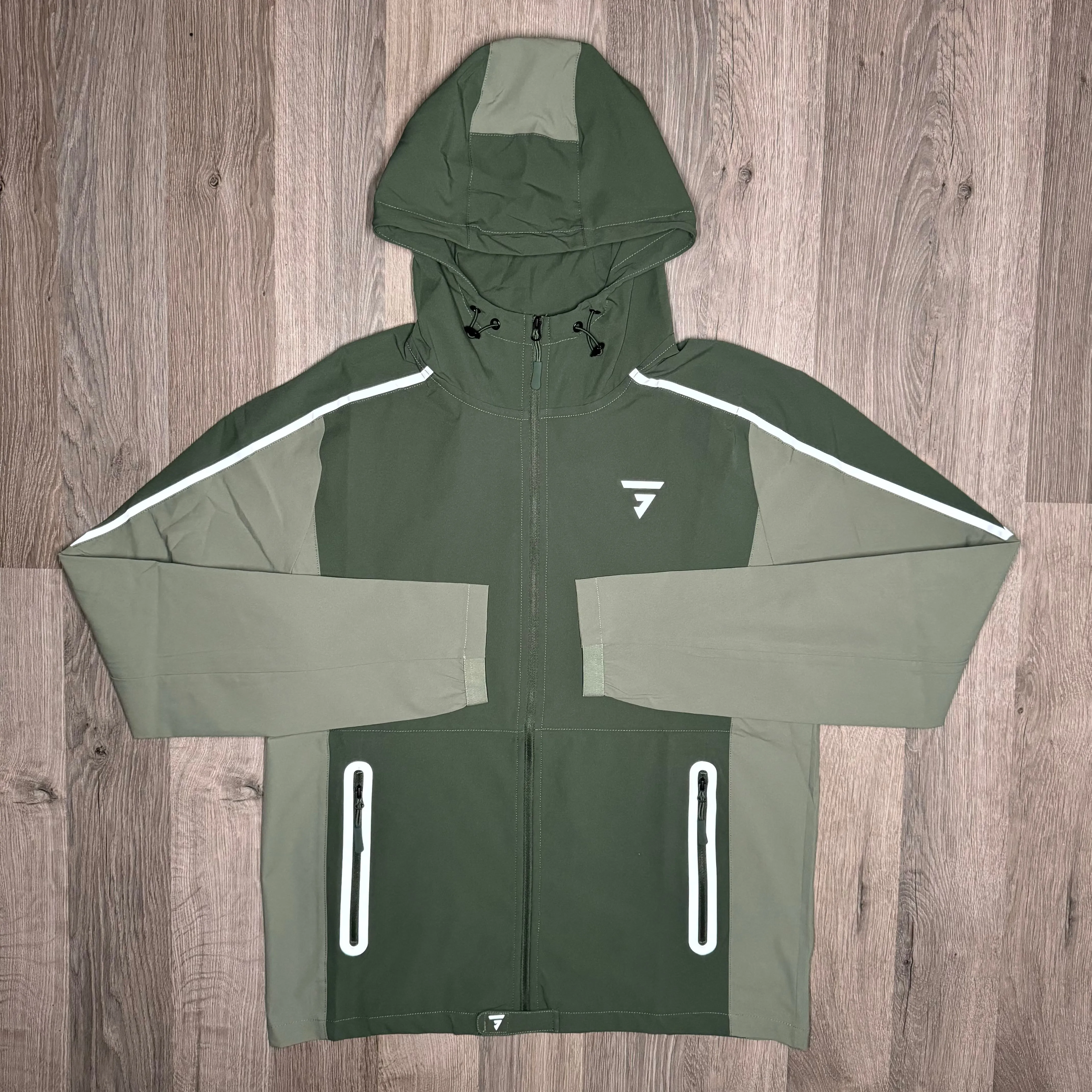 GRIID Reflect Windrunner - Khaki/Forest Green