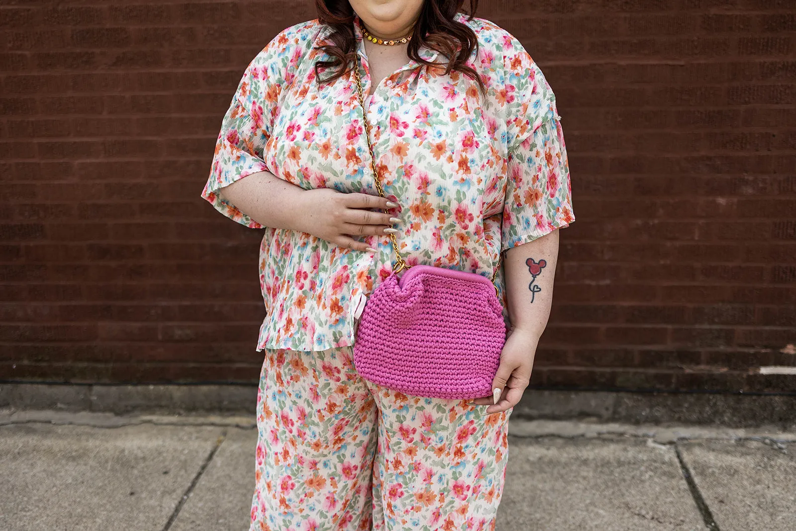 hattie button down in ivory floral