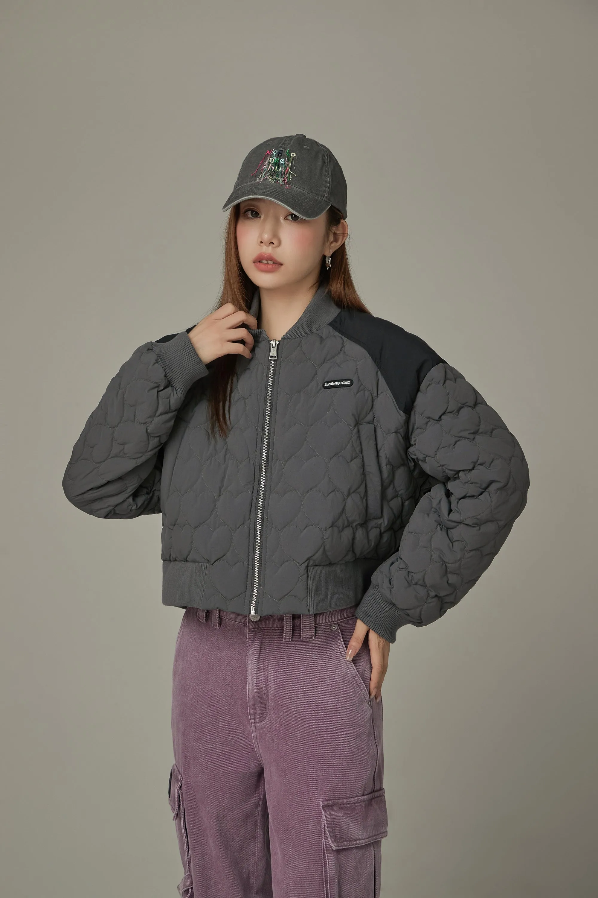 Heart Quilted Padded Jacket