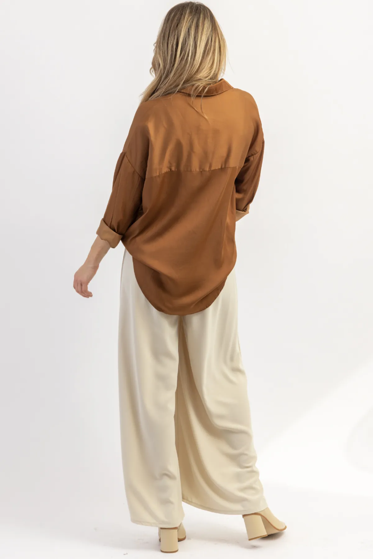 IN FLIGHT BEIGE PALAZZO PANT