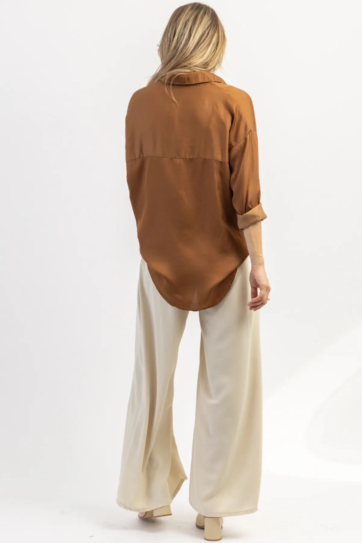 IN FLIGHT BEIGE PALAZZO PANT