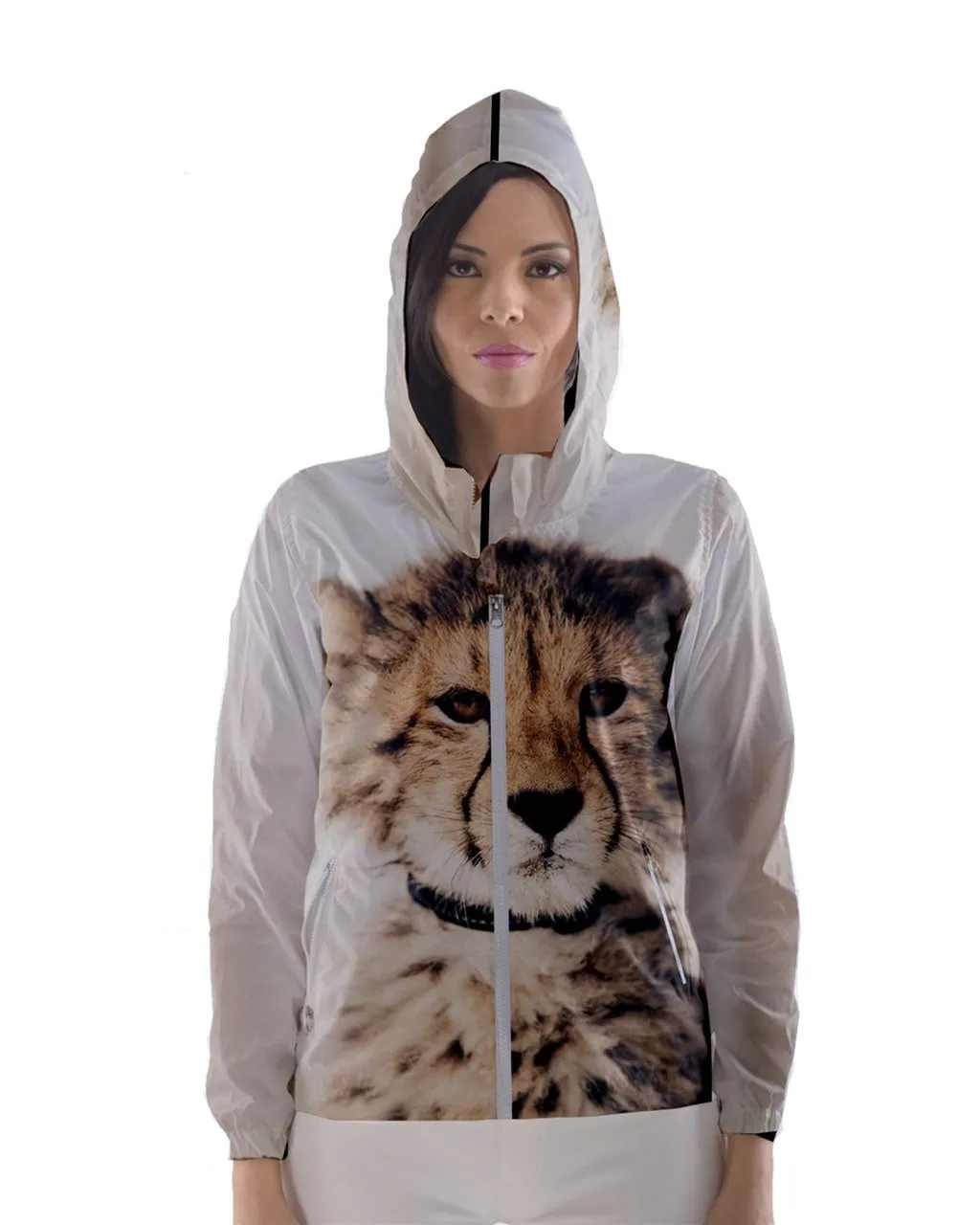 Infant Cheetah Women's Hooded Windbreaker