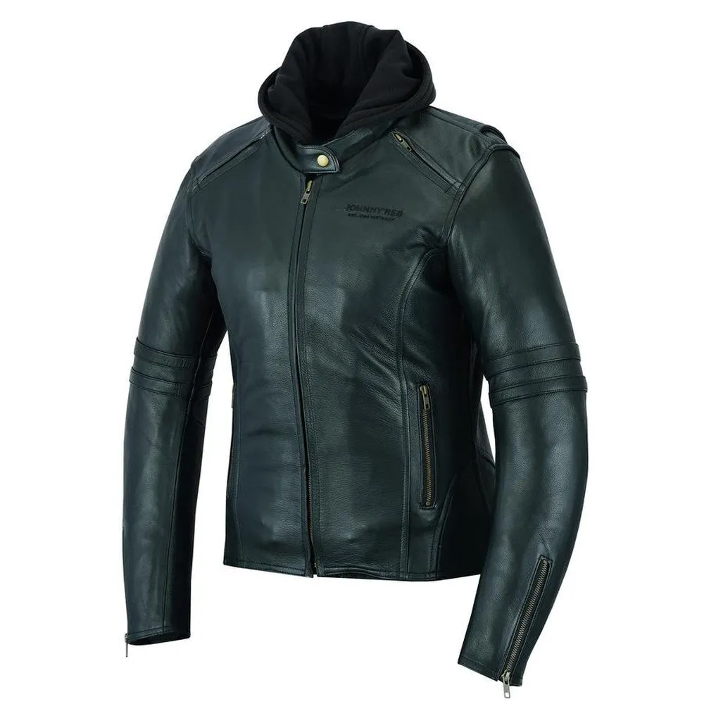 JR HAWKEBURY LEATHER JACKET w/HOOD - WOMENS JRJ10024