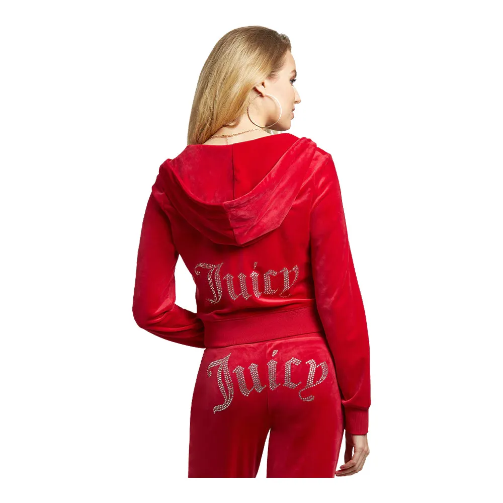 Juicy Couture Women's OG Big Bling Velour Hoodie