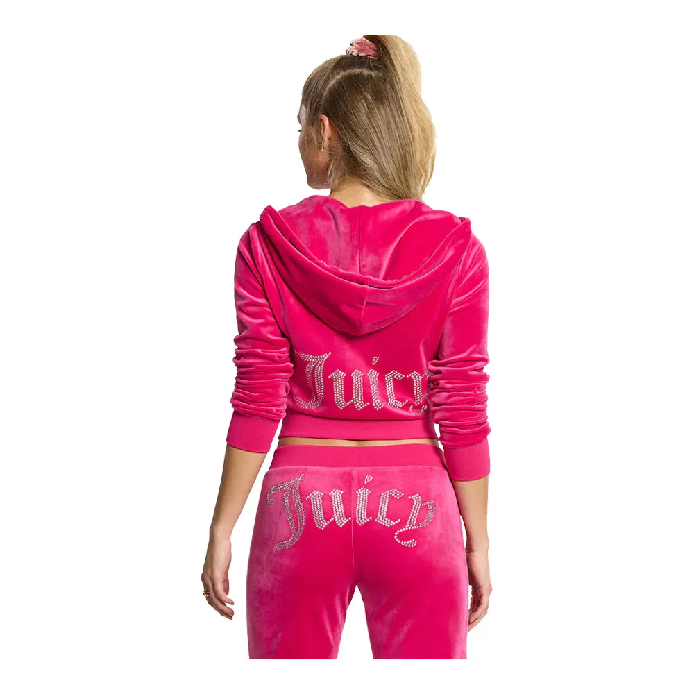 Juicy Couture Women's OG Big Bling Velour Hoodie