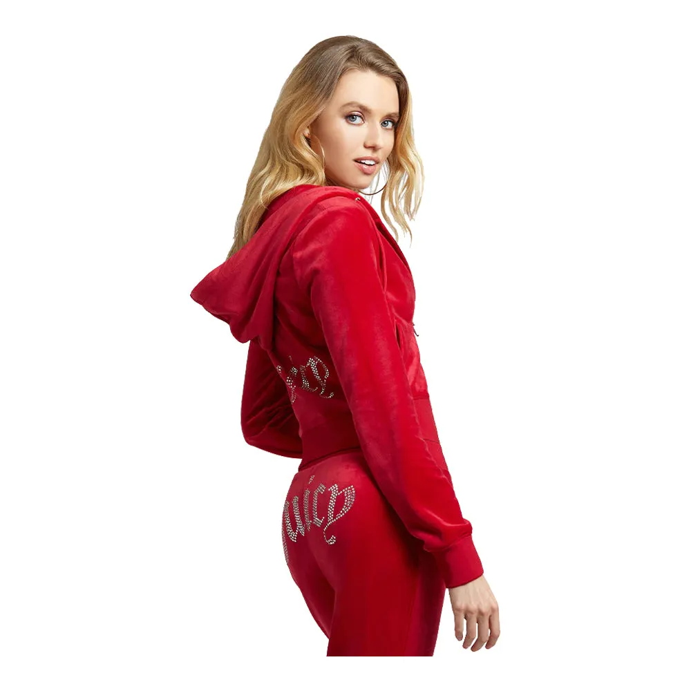 Juicy Couture Women's OG Big Bling Velour Hoodie