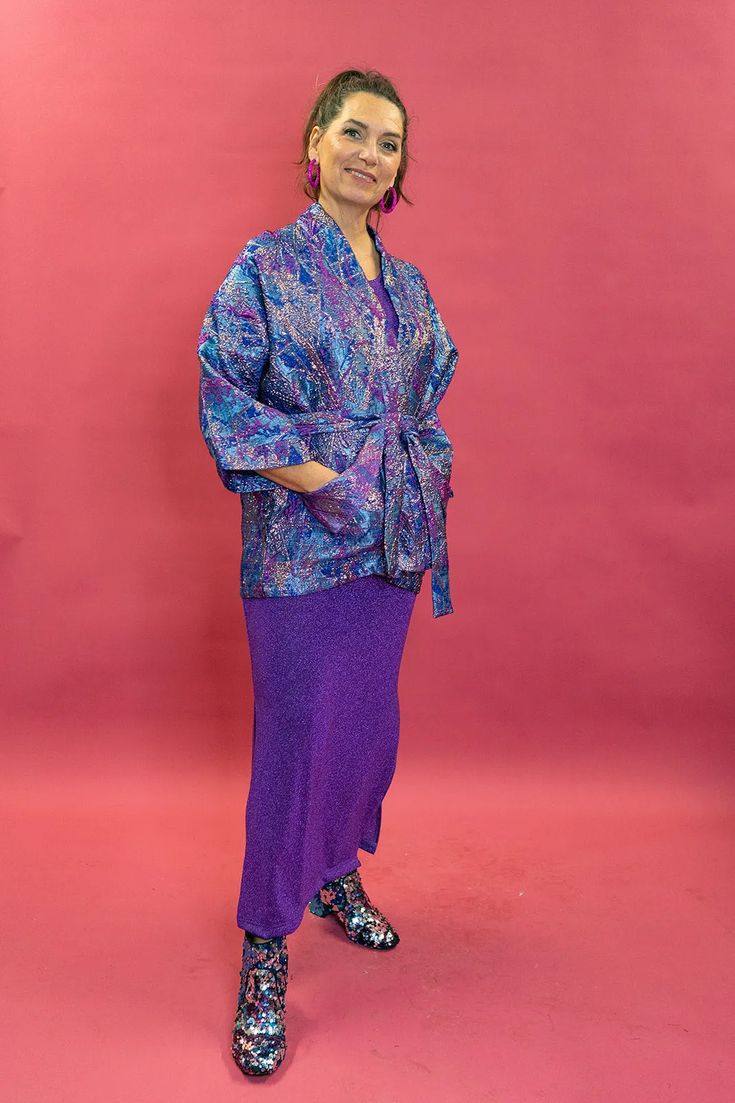 Kimono Jacket in Boysenberry