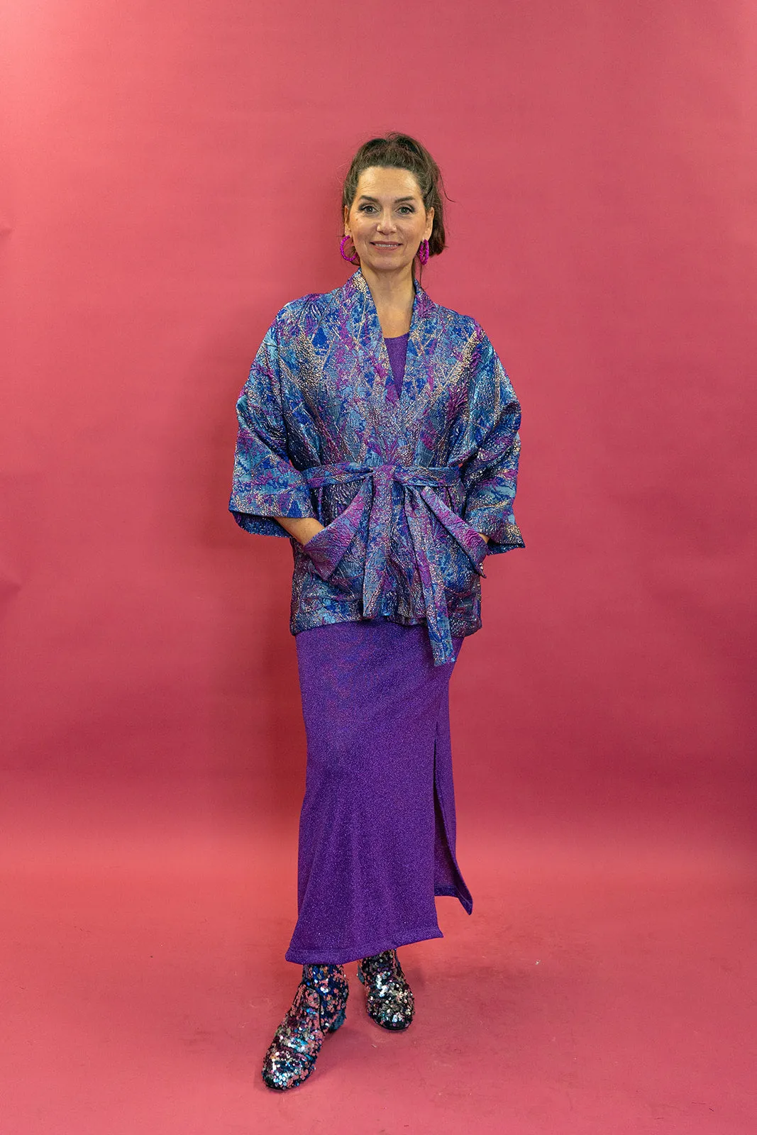 Kimono Jacket in Boysenberry