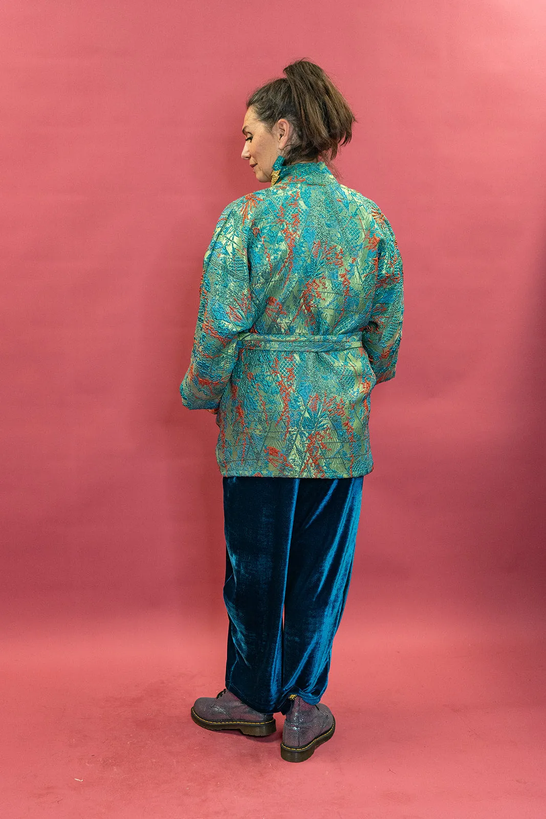 Kimono Jacket in Green Paradise