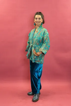 Kimono Jacket in Green Paradise