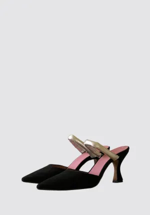 Lady Grace Black Vegan Heels