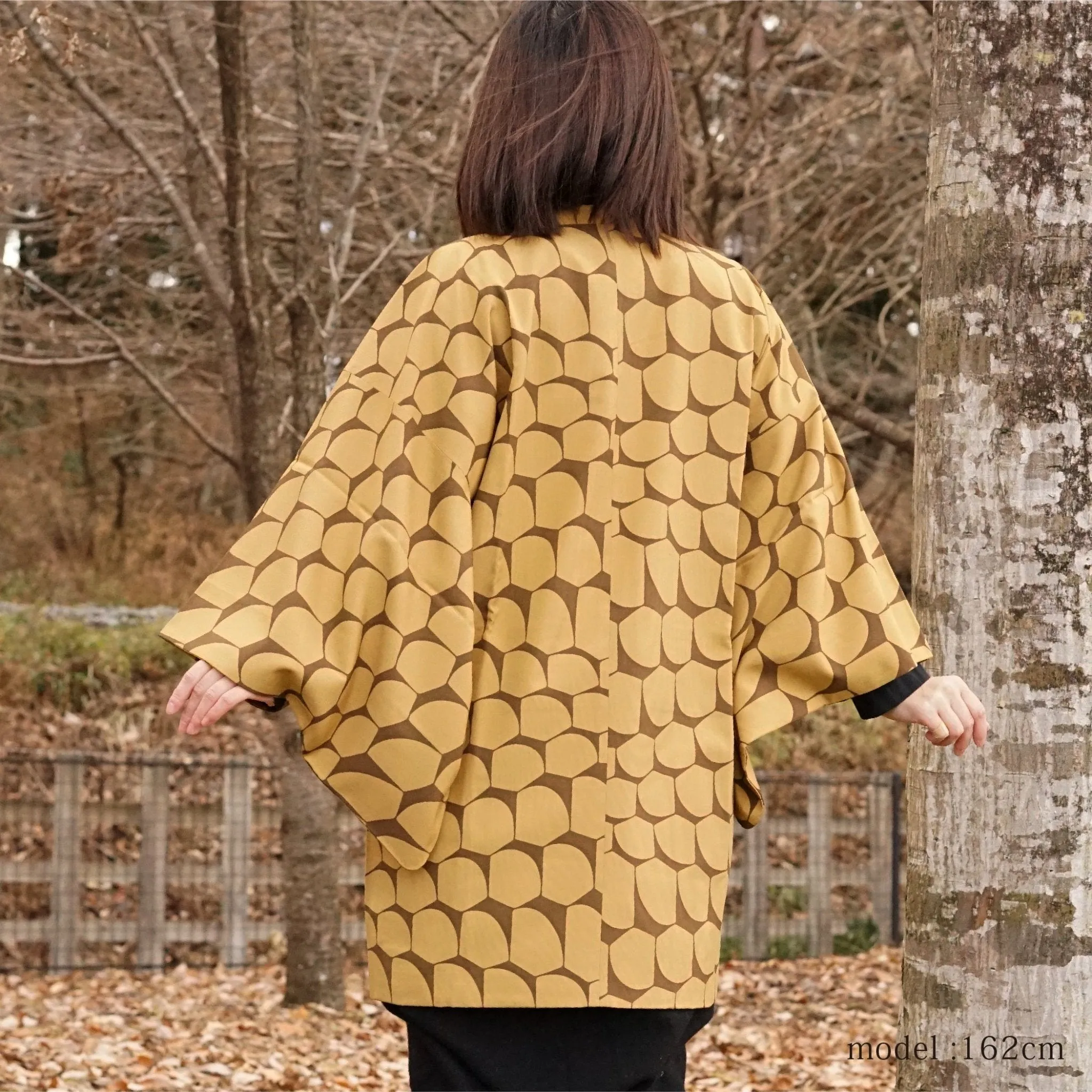 Light brown modern design haori